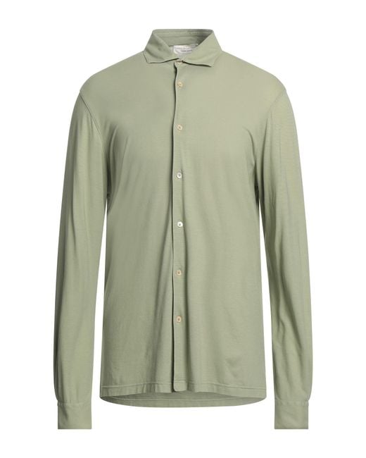 FILIPPO DE LAURENTIIS Green Shirt for men