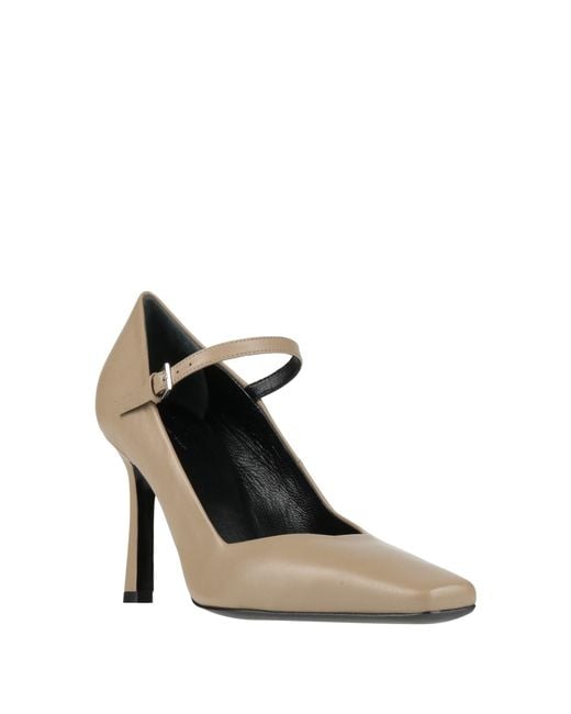 Loulou de Saison Natural Khaki Pumps Leather