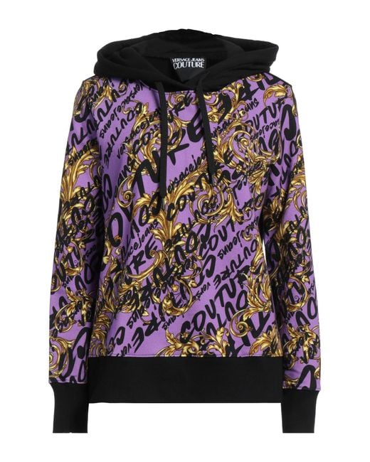 Versace Jeans Couture Purple Sweatshirt Cotton