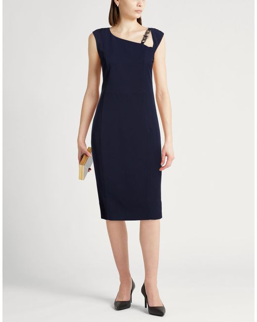 Liu Jo Blue Better Midi Dress Polyester, Elastane