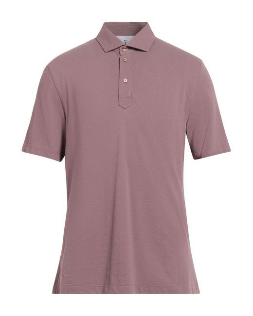 Brunello Cucinelli Purple Polo Shirt for men
