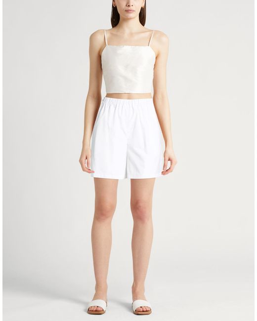Max Mara White Shorts & Bermuda Shorts Cotton