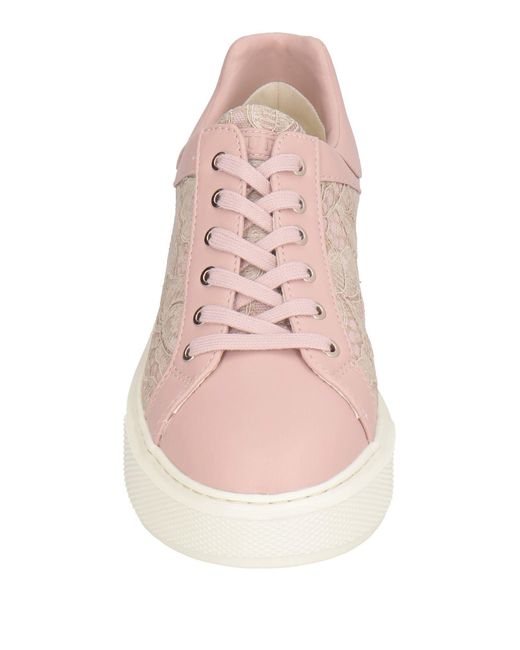 Guess Pink Sneakers Textile Fibers