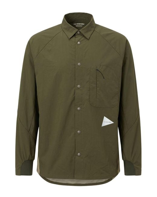 And Wander Green Military Shirt Polyester for men