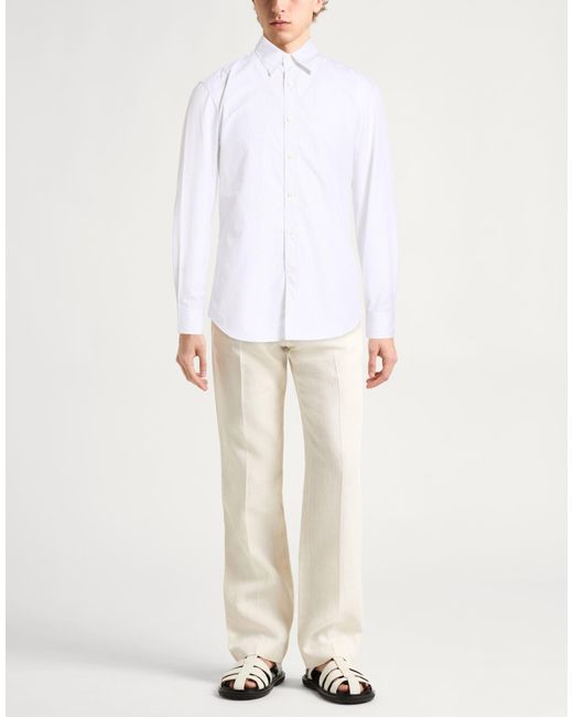 Ferragamo White Shirt Cotton for men