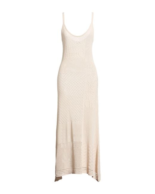 Akep Natural Midi Dress Viscose, Polyester