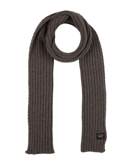 Paul & Shark Black Scarf Virgin Wool for men