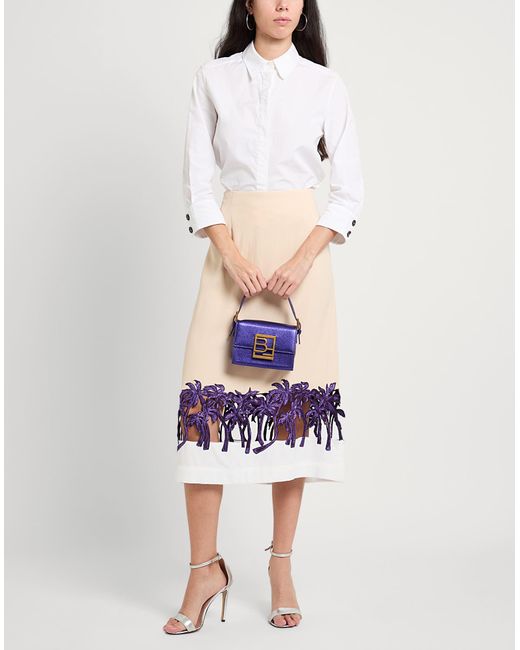 Stella Jean White Midi-Rock