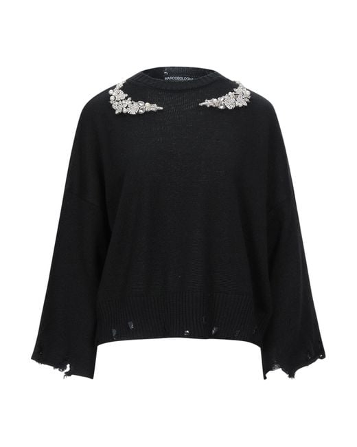 Marco Bologna Black Sweater Wool, Acrylic
