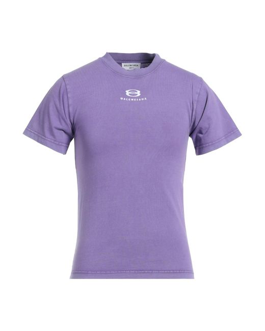 Balenciaga Purple T-shirt for men
