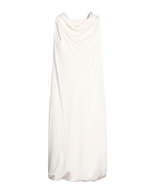 Lanvin White Ivory Mini Dress Viscose