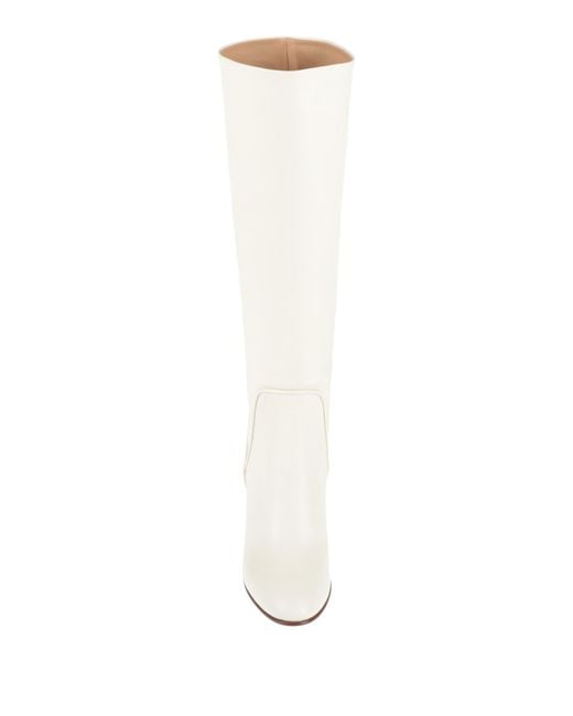 Chloé White Cream Boot Leather