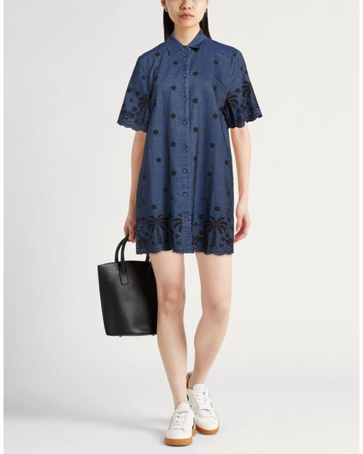 Mc2 Saint Barth Blue Mini Dress