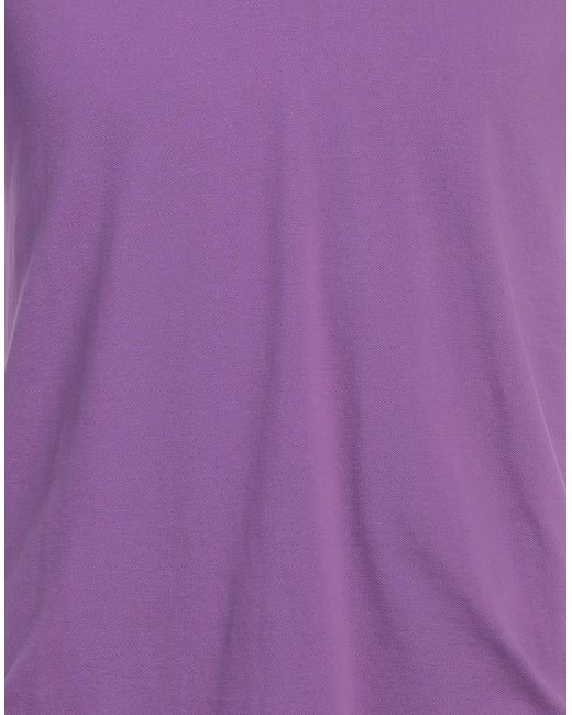 Cooperativa Pescatori Posillipo Purple Polo Shirt Cotton, Elastane for men