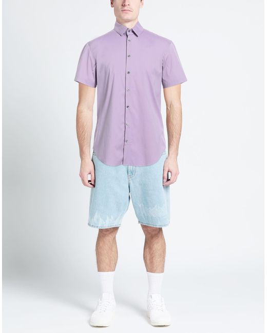 Giorgio Armani Purple Shirt for men