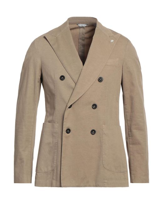 Manuel Ritz Natural Blazer Organic Cotton, Linen, Elastane for men