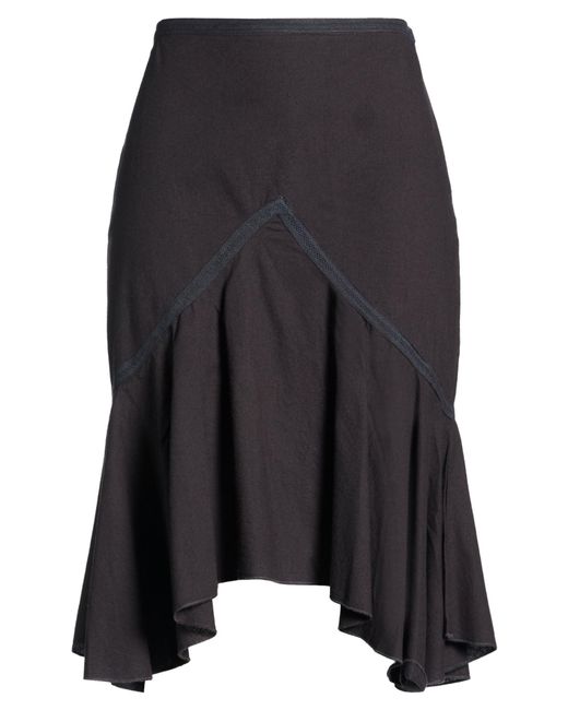 GIMAGUAS Gray Midi Skirt Cotton