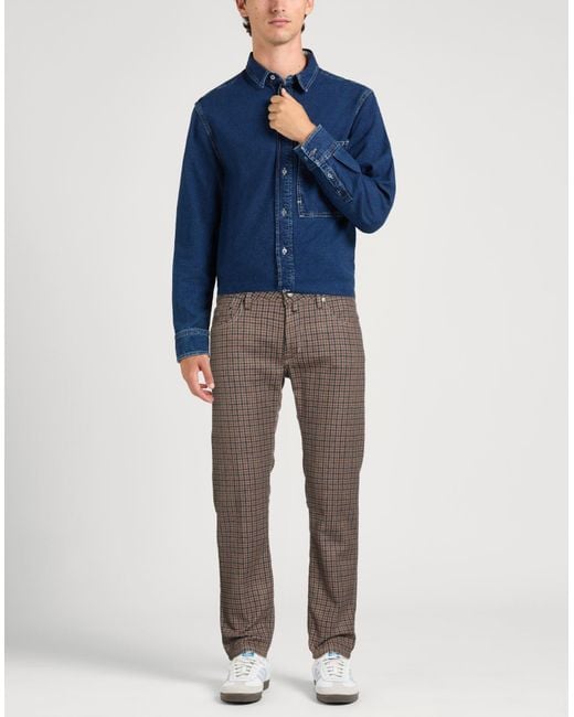 Jacob Cohen Gray Pants Wool, Polyamide for men