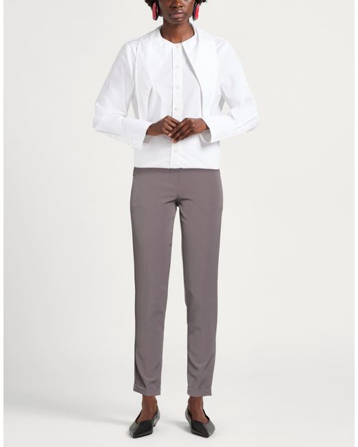 Yes Zee Gray Pants Polyester, Elastane