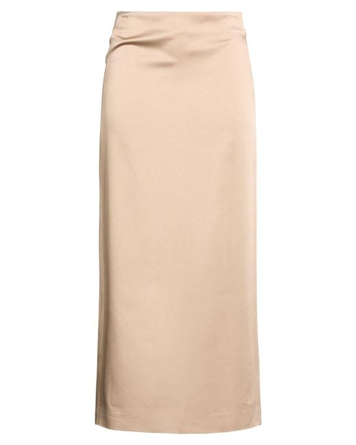 Brunello Cucinelli Natural Light Maxi Skirt Acetate, Viscose