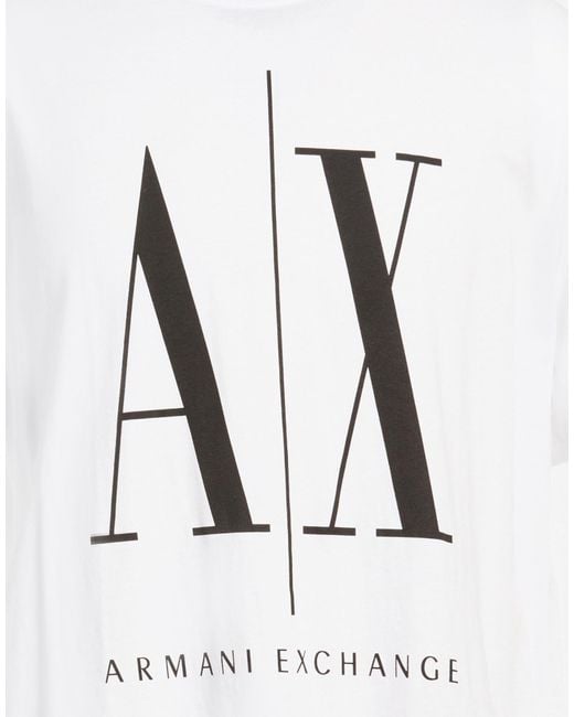 ARMANI EXCHANGE White T-Shirt Cotton for men
