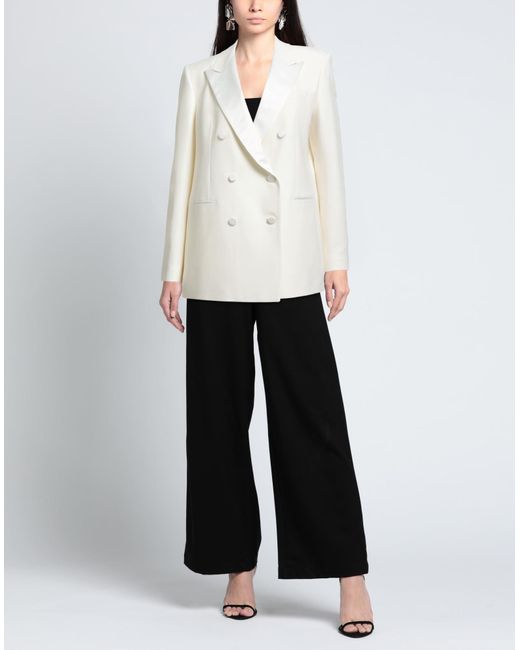 Tagliatore 0205 White Blazer Polyester, Virgin Wool, Elastane