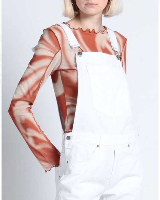 Dondup White Dungarees