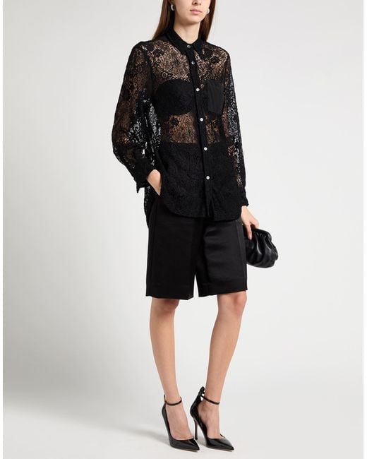 Caliban Black Shirt Polyamide, Silk, Elastane