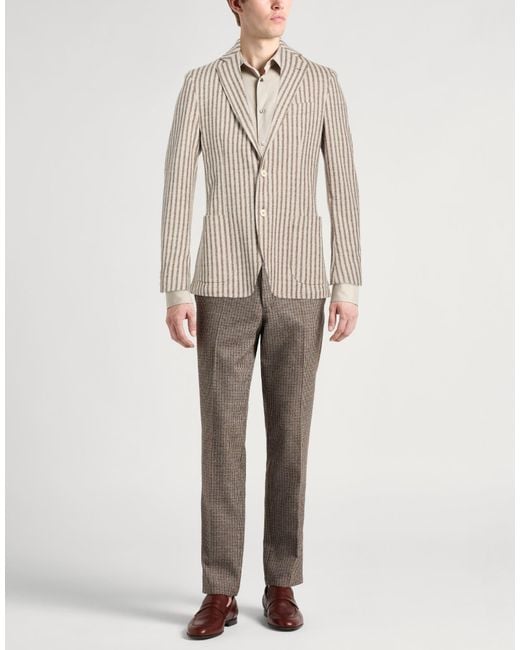 Tombolini Natural Blazer Linen, Wool for men