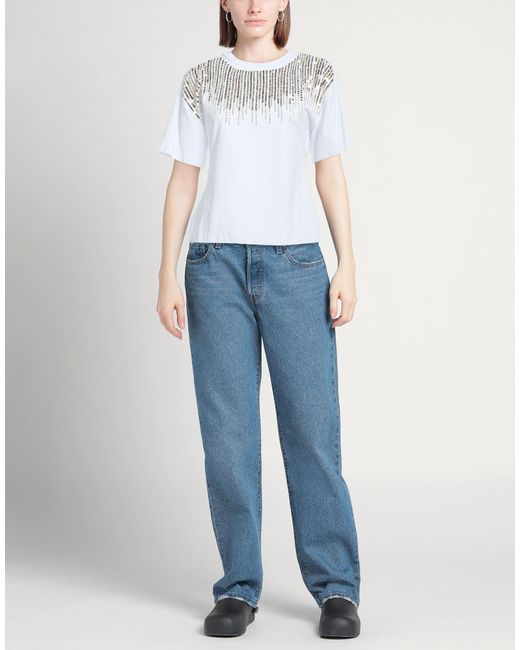 Please White T-Shirt Cotton, Elastane