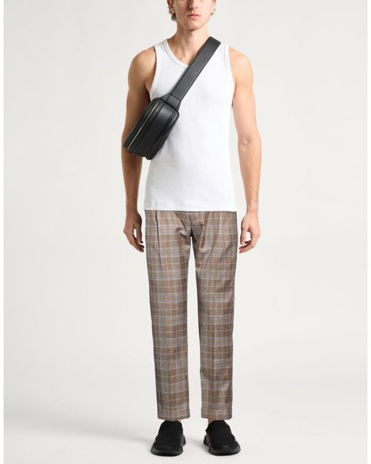 Berwich Gray Pants Virgin Wool, Cotton, Silk for men