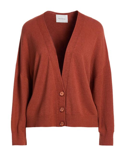 Manila Grace Red Cardigan Viscose, Polyester, Polyacrylic