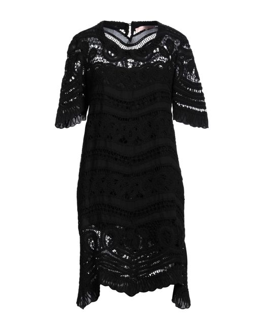 VALERIE KHALFON Black Midi Dress Cotton