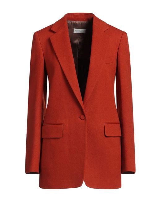 Dries Van Noten Red Blazer Wool