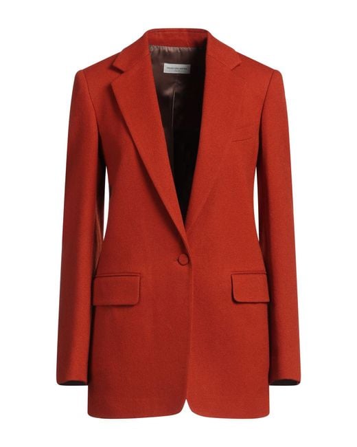 Dries Van Noten Red Blazer Wool