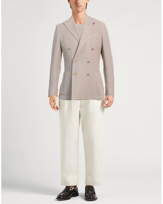 Americana Paoloni de hombre de color Natural