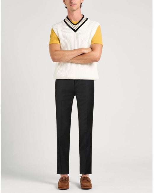 HUGO Black Pants Virgin Wool for men