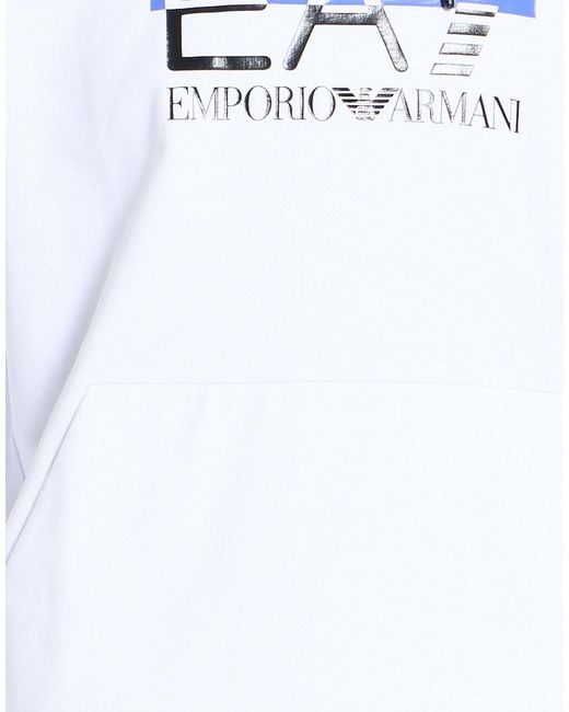 EA7 Blue Sweatshirt Cotton, Elastane for men