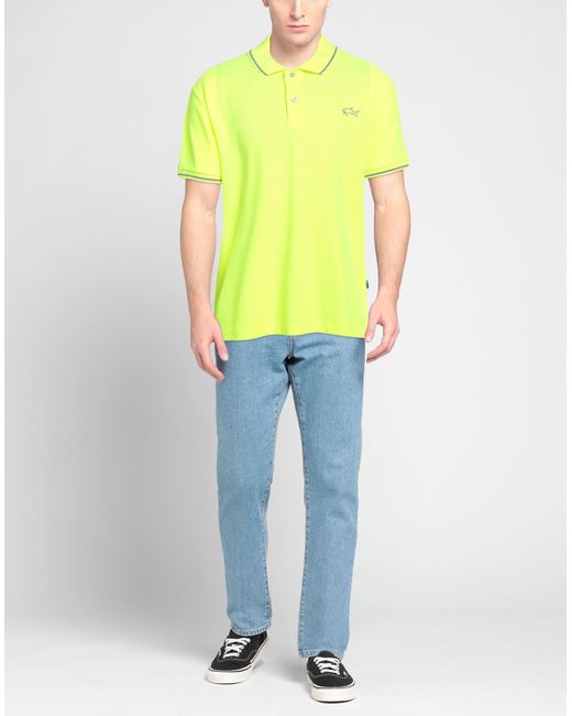 yellow paul and shark polo