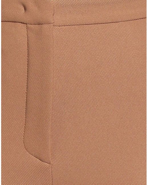 SIMONA CORSELLINI Brown Pants Polyester, Elastane