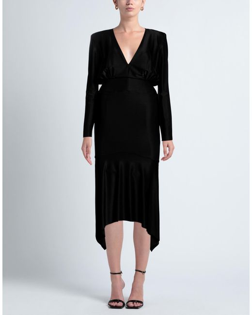 Alexandre Vauthier Black Midi Dress