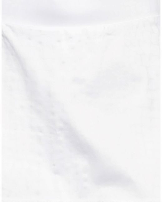 EA7 White Mini Skirt Polyester, Elastane