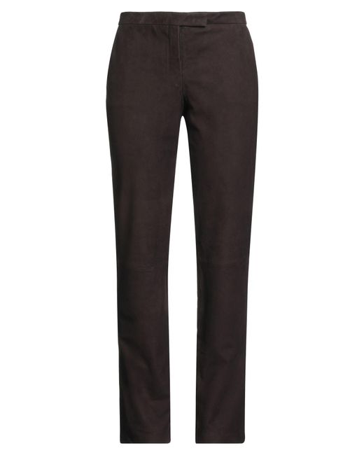 Theory Gray Dark Pants Lambskin