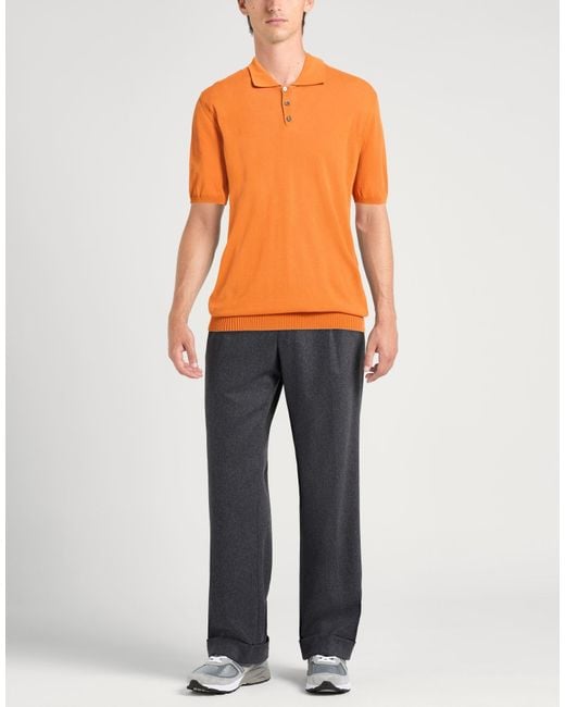 Polo Alpha Studio pour homme en coloris Orange
