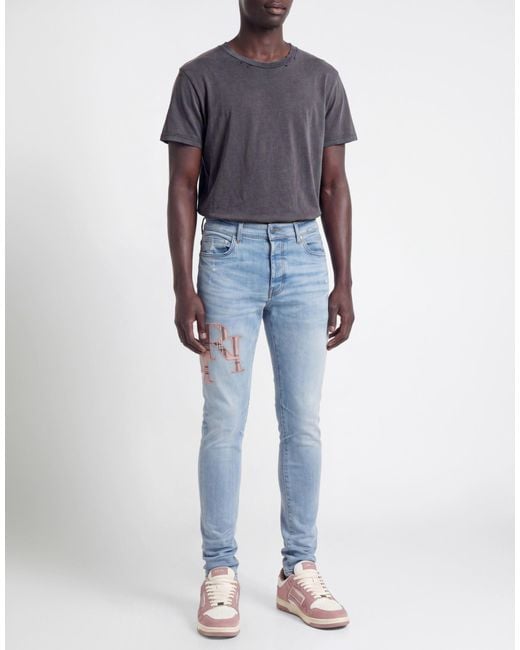 Amiri Blue Jeans Cotton, Elastomultiester, Elastane for men