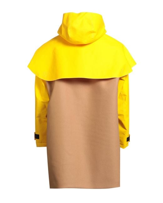 DSquared² Yellow Coat Virgin Wool, Polyamide, Elastane, Cotton, Polyurethane for men