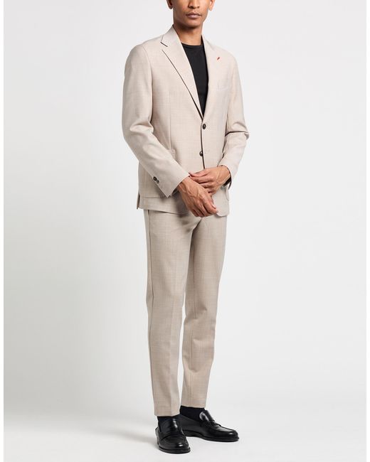 MULISH White Suit Wool, Polyester, Elastane for men