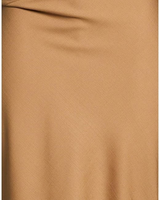 Alberta Ferretti Brown Light Midi Skirt Polyester, Wool, Elastane
