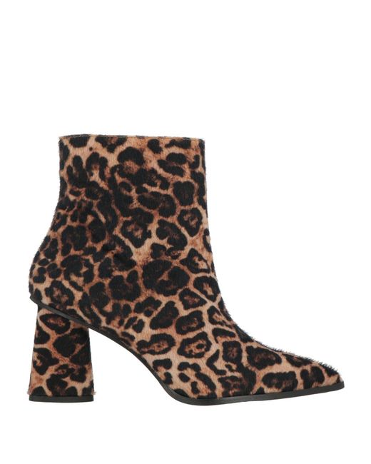 CTWLK Brown Camel Ankle Boots Leather