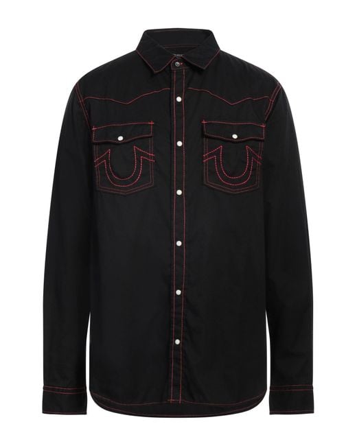 True Religion Black Shirt Cotton for men